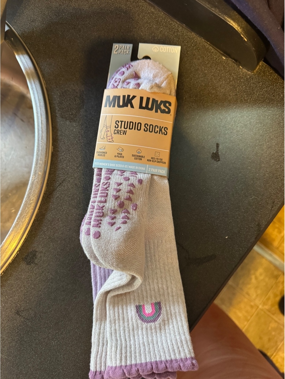 Muk Luks Studio Crew Socks 2-Pack